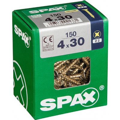 Spax Yellox Univerzální vrut, ø 4 × 30 mm, PZ2, zápustná hlava, 150 ks 4081020400307 – Hledejceny.cz
