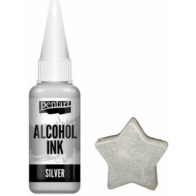 Pentart Alkoholový inkoust 20 ml STŘÍBRNÁ – Zboží Dáma