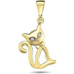Diante Zlatý přívěsek kočka 59642379 – Zboží Mobilmania