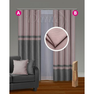Závěs DUET růžový - varianta B: v.250 cm x š.140 cm – Hledejceny.cz