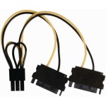 NEDIS Interní napájecí kabel | 2x SATA 15-pin Zástrčka - PCI Express Zásuvka | 0,15 m | Různé