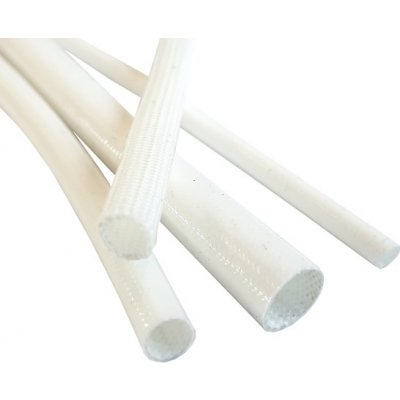 Bužírka žáruvzdorná se skelným vláknem 10 x 0.70mm - bílá | Zboží Auto