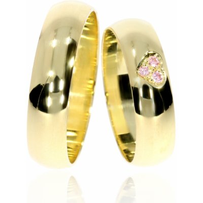 Zlatnictví Helios Zlaté snubní prsteny L 224 Se Zirkony – Zboží Mobilmania