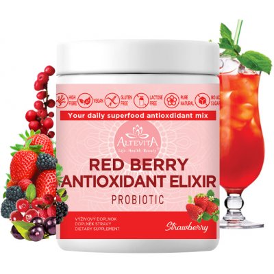 Altevita Red Berry Antioxidant Elixir Probiotic jahoda 300 g – Hledejceny.cz