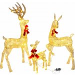 MagicHome Dekorace Jeleny, 155xLED teplá bílá, IP44, 150/130/70 cm, bal. 3 ks – Hledejceny.cz