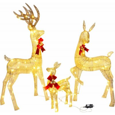 MagicHome Dekorace Jeleny, 155xLED teplá bílá, IP44, 150/130/70 cm, bal. 3 ks – Hledejceny.cz