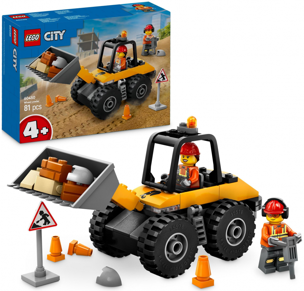 LEGO® City 60450 Žlutý kolový nakladač