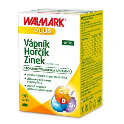 Walmark Vápník Hořčík Zinek Osteo 101725 90 tablet – Hledejceny.cz