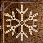 DECOLED Easy Fix 2D LED světelná vločka III, Ø 80 cm, teple bílá, sada na veřejné osvětlení, hliník – Hledejceny.cz