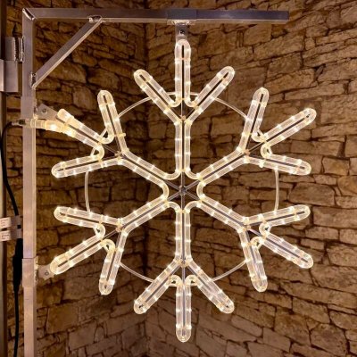 DECOLED Easy Fix 2D LED světelná vločka III, Ø 80 cm, teple bílá, sada na veřejné osvětlení, hliník – Hledejceny.cz