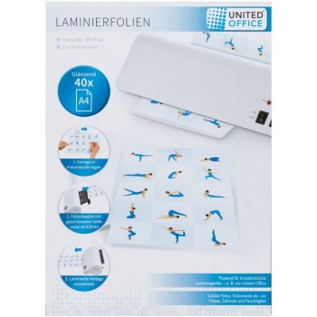 UNITEDOFFICE® Sada laminovacích fólií A3, A4 & A5 ULGZ (A4)