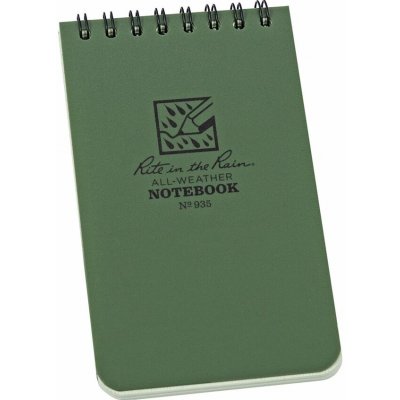 RITE IN THE RAIN Blok voděodolný -spiral 3x5" notebook malý zelený – Hledejceny.cz