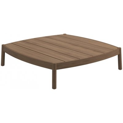 Gloster Nízký stolek Haven, čtvercový 120x120x28 cm, rám teak, deska teak – Hledejceny.cz