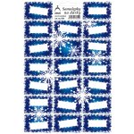 Arch Vánoční samolepky na dárky modré vločky 20 etiket 1 arch – Zboží Dáma