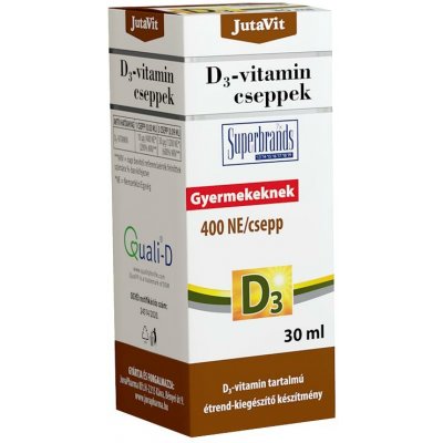JutaVit Vitamin D3 Drops 400 IU for Babies and Kids 30 ml – Hledejceny.cz