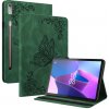 Pouzdro na tablet Protemio Art butterfly Peněženkový obal pro Lenovo Tab P12 69560 zelený