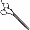 Kadeřnické nůžky Olivia Garden efilační nůžky pro leváky SilkCut Pro Matt Black 6,35" PROT6.35L