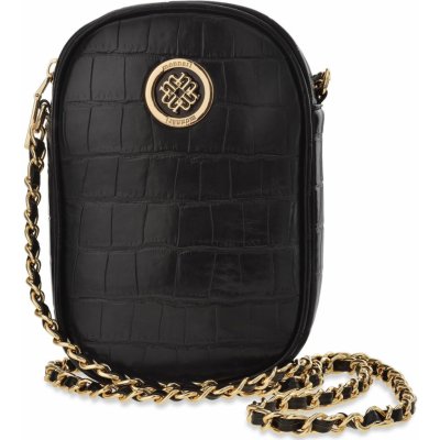 Monnari malá taška na telefon elegantní řetízková taška s reliéfním vzorem kůže croco černá