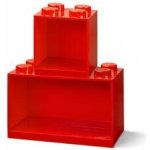 LEGO Brick závěsné police, set 2 ks, více variant - Barva: červená – Hledejceny.cz