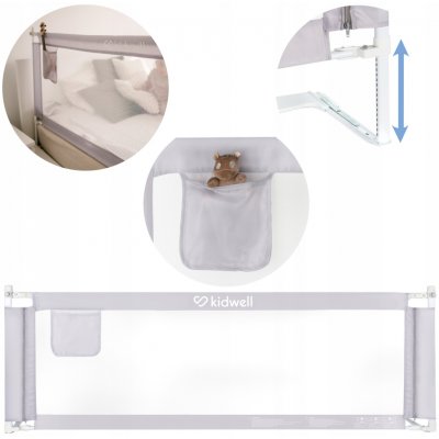 Kidwell TIVA Ochranná zábrana k posteli sklopná 30 úrovní nastavení 200 cm – Sleviste.cz