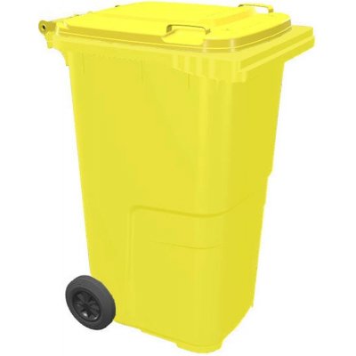 HTI Plastová popelnice 240 l, žlutá – Zboží Mobilmania