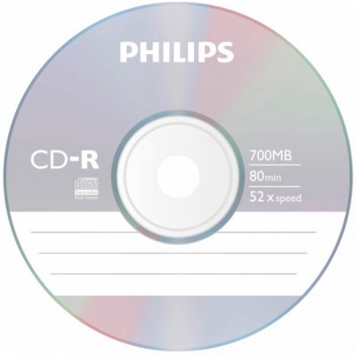 Philips CD-R 700MB 52x, cakebox, 50ks (CR7D5NB50/00) – Zboží Živě
