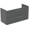 Koupelnový nábytek Ideal Standard i.Life B 63x120x51 cm, 2 zásuvky, pravá, šedý matný křemen T5587NG