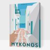 Malování podle čísla Vymalujsisam.cz Malování podle čísel Řecko Mykonos