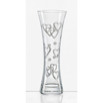 Crystalex Bohemia Glass Skleněná váza srdce Love 19,5 cm – Hledejceny.cz