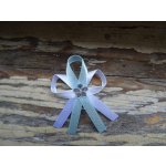 Svatební vývazek - bílá / mint 139 (104) – Sleviste.cz