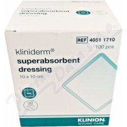 Kliniderm Superabsorp.obvaz nesteril 10 x 10 cm 100 ks