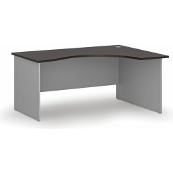 PRIMO Ergonomický kancelářský pracovní stůl GRAY, 1600 x 1200 mm, pravý, šedá/wenge