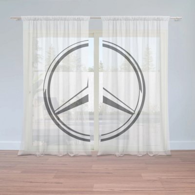 Sablio Záclony Logo 1 Bílá: 2ks 150x250cm – Hledejceny.cz