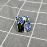 Pinarna Nejznámější obraz Vincenta van Gogha Hvězdná noc kočíčí verze natahující se kočka – Zboží Dáma