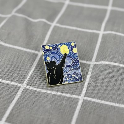 Pinarna Nejznámější obraz Vincenta van Gogha Hvězdná noc kočíčí verze natahující se kočka – Zboží Dáma