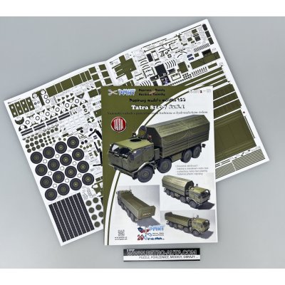 Tatra 815-7 8x8 Vojenský valník digi papírový model 1:53 – Zboží Dáma