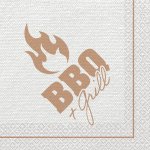 Amscan Ubrousky papírové BBQ & Grill Party bílé 16 ks 33x33cm