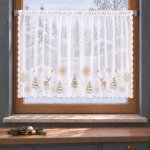 MyBestHome ZET Vánoční hotová vitrážová záclona WINTER MOOD 100x60 cm – Hledejceny.cz