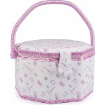 Kazeta / košík na šití čalouněný Varianta: krémová nejsvět., Balení: 1 ks – Sleviste.cz