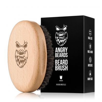 Angry Beards dřevěný kartáč na vousy Harden – Zboží Mobilmania