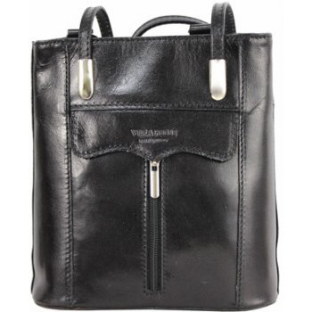 Kožená kabelka batoh 438 černá