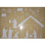 DECOLED Vánoční samolepky na okna A3 betlém – Zbozi.Blesk.cz