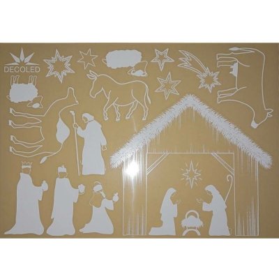 DECOLED Vánoční samolepky na okna A3 betlém – Zbozi.Blesk.cz