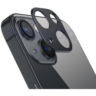 Pouzdro Sapphire lens kovové rámeček s tvrzenémi skly pro ochranu fotoaparátu Apple iPhone 14 a 14 Plus Černá