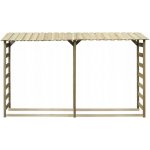 Shumee Dvojitá kůlna na dříví 300x44x176 cm impregnované borovice – Zboží Mobilmania