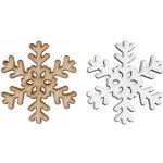 Santex VÁNOČNÍ KONFETY sněhové vločky dřevěné 3x3cm – Zboží Dáma