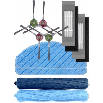 ElektroSkalka Ecovacs Deebot T9 AIVI Plus sada kartáčů, mopovacích textilií a HEPA filtrů 10 ks – Zboží Mobilmania