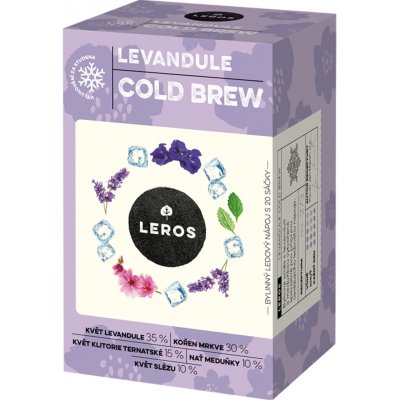 Leros Cold Brew Levandule ledový čaj k luhování za studena 20 x 1,2 g – Sleviste.cz