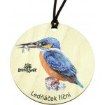 Lesní svět Dřevěná medaile klasik ledňáček ledňáček – Zboží Dáma