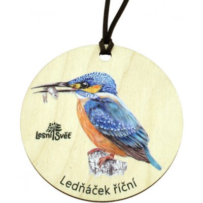 Lesní svět Dřevěná medaile klasik ledňáček ledňáček – Zboží Dáma